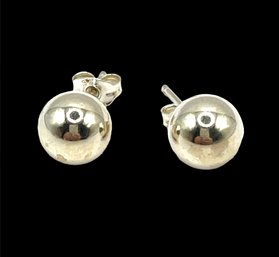 Sterling Silver Ball Stud Earrings