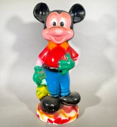 A Vintage Hand Painted Plaster Mickey Mouse