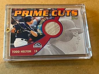 Todd Helton 2002 Topps Prime Cut Game Used Bat Relic Card/ 200 HOF Rockies