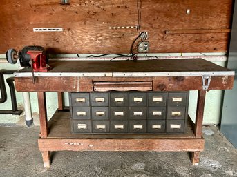 Workbench With General Electric Knife Sharpener, Scout And More