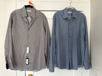 Lot Of Two Button Down Shirts Including Ermengildo Zegna, Size M