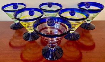 Royal Caribbean Cobalt And Swirl Tropical Cocktail Glasses (6)