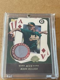 Mark Mulder 2002 Topps Aces Game Used Jersey Relic Card