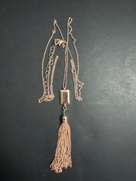 Vintage Gold Toned Tassel Pendant Necklace