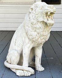 A Vintage Cast Stone Lion