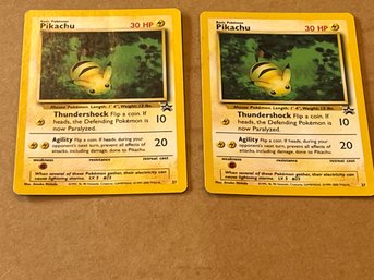 Lot Of 2 Pikachu 2000 Black Star Promo 327 Pokemon TCG