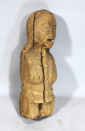 Ancient Carved Wood Ethnographic Figure