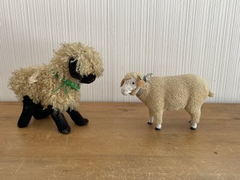 Lot Of 2 Wooly Sheep