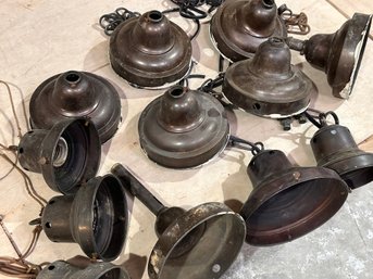 A Collection Of Antique Ceiling Fixture Mounts