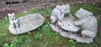 Yard Garden Frog Statues Decor