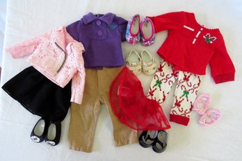 Lot Of Doll Clothes And Shoes For 18' Dolls