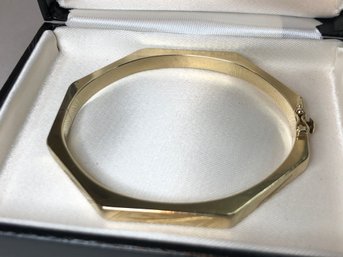 Lovely Antique 14K Gold Bangle Bracelet - Minor Dings - 5.3 DWT / 8.4 Grams - Very Pretty Vintage Piece