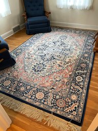 Karastan Blue Heriz Room Size Wool Rug.  5'9' X 9'