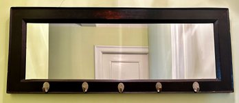 Vintage Entryway Mirror With Hooks