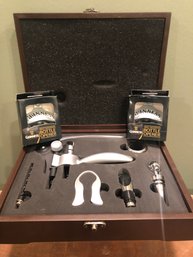 New Deluxe Corkscrew Wood Box Gift Set And 2 Guinness Wall Mounted Bottle Openers