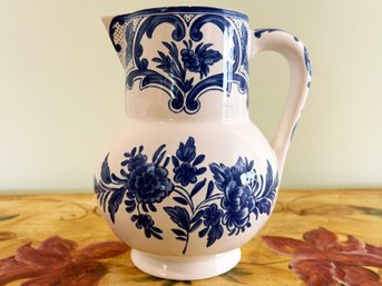 A Pitcher 'Tiffany Delft' Made In Portugal For Tiffany & Co