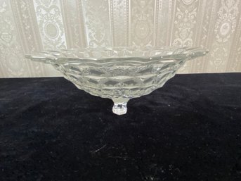 Fostoria American Pattern 3 Footed Glass Salad Serving Bowl