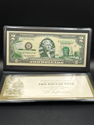 Beautiful United States Uncirculated $2 Note