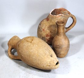 Lot Of Three Ancient Pottery Vessels (all As/is)