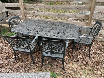 Cast Iron Outdoor Dining Table Set