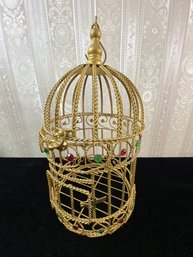 Vintage Golden Bird Cage