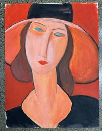 Portrait Of A Woman In Orange Tones