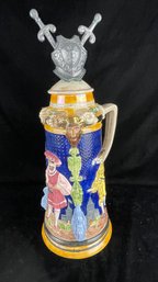 Pottery Made Hand Painted Beer Stein