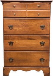 A Vintage Vermont Maple Chest Of Drawers, C. 1950's
