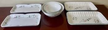 Pfaltzgraff Winterberry Serving Bowls And Trays  (6)