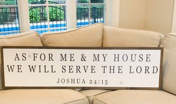 MAGNOLIA 4ft Large JOSHUA 24:15 Wooden Wall Sign