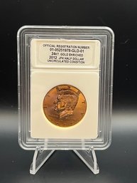 Beautiful 2012 24kt Gold Enriched Kennedy Half Dollar