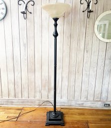 A Bronze Tone Standing Lamp