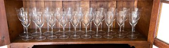 Clear Wine Glass Collection: 10 White Wine 8' And 11 Red Wine 9' No Chips