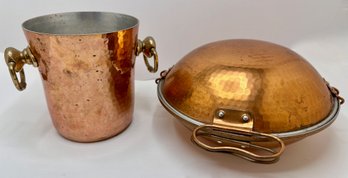 Williams Sonoma Hammered Copper  Wine Cooler & Sur La Table Copper Cataplana