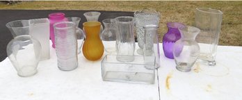 Large Lot Of Florist Vases In Various Forms & Colors