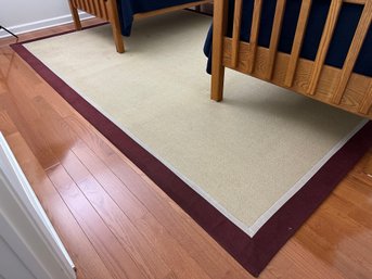 Beige And Maroon Area Rug