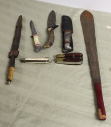 Antique Knives Lot Of 7