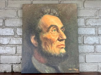 Alton Tobey (1914-2005) Giclee Print On Canvas - Abraham Lincoln