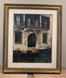 Framed And Matted Oil Painting On Canvas