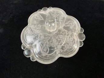 Duncan Miller Glass Etched Candy Dish Box