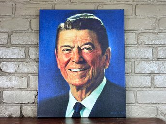 Alton Tobey (1914-2005) Giclee Print On Canvas - Ronald Reagan