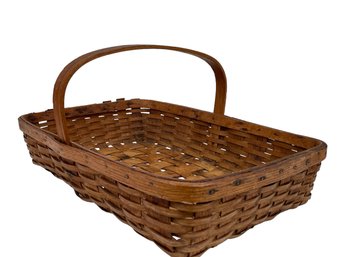 Vintage Woven Wood Pie Basket