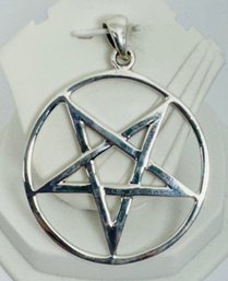 STERLING SILVER PENTAGRAM 5 POINT STAR PENDANT