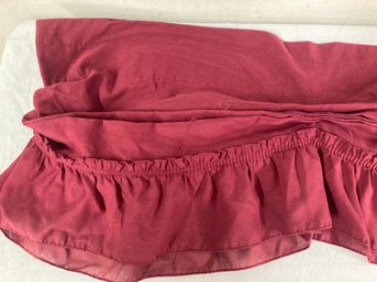 2 Maroon Valances