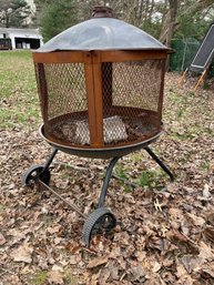 Outdoor Wheeled Fire Pit Stand