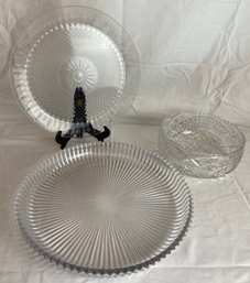 Three Glass Serving Dishes