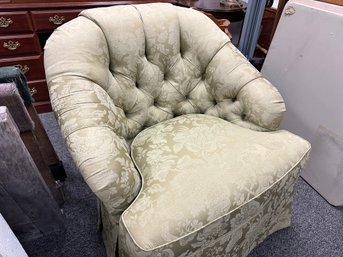 Ethan Allen Tufted Swivel Chair