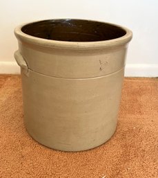 An Antique Stoneware 5 Gallons Crock With Handles