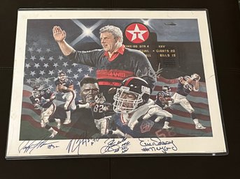 NY Giants Signed Super Bowl XXV Photo Banks Anderson Dorsey Landetta This Was Signed At Various Events Signed