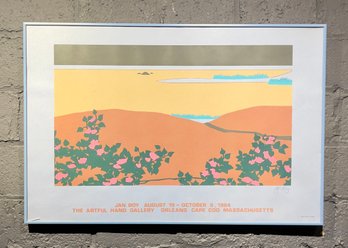 Vintage 1984 Jan Roy Signed Landscape Serigraph Cape Cod Gallery Poster